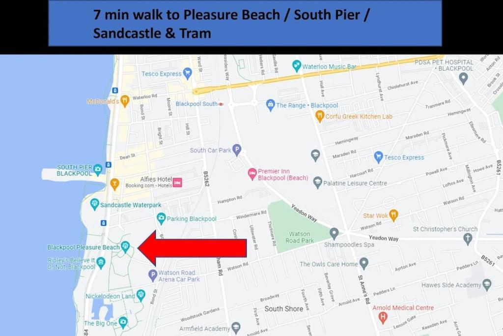 Hidden Gem W/ Parking Short Walk To Pleasure Beach Blackpool Exteriör bild